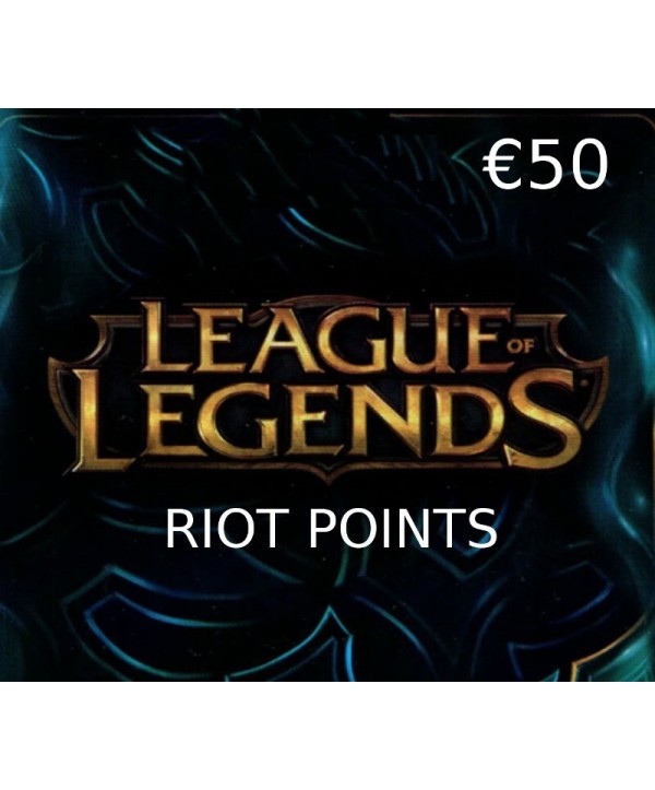 League of Legends 50 EUR Prepaid RP Card Key EUROPE